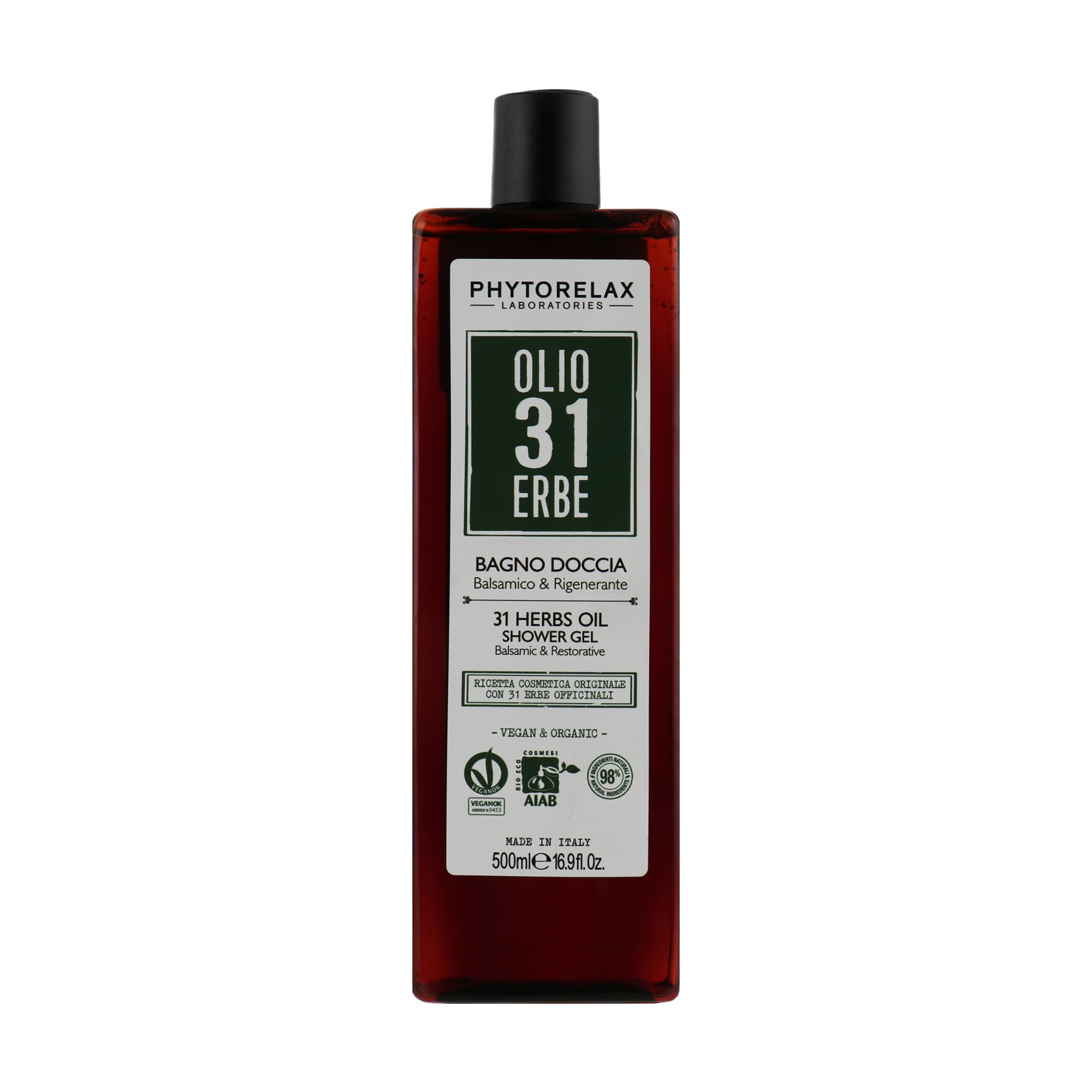 Гель для душу Phytorelax Laboratories 31 Herbs Oil Shower Gel Відновлення та заспокоєння, 500 мл